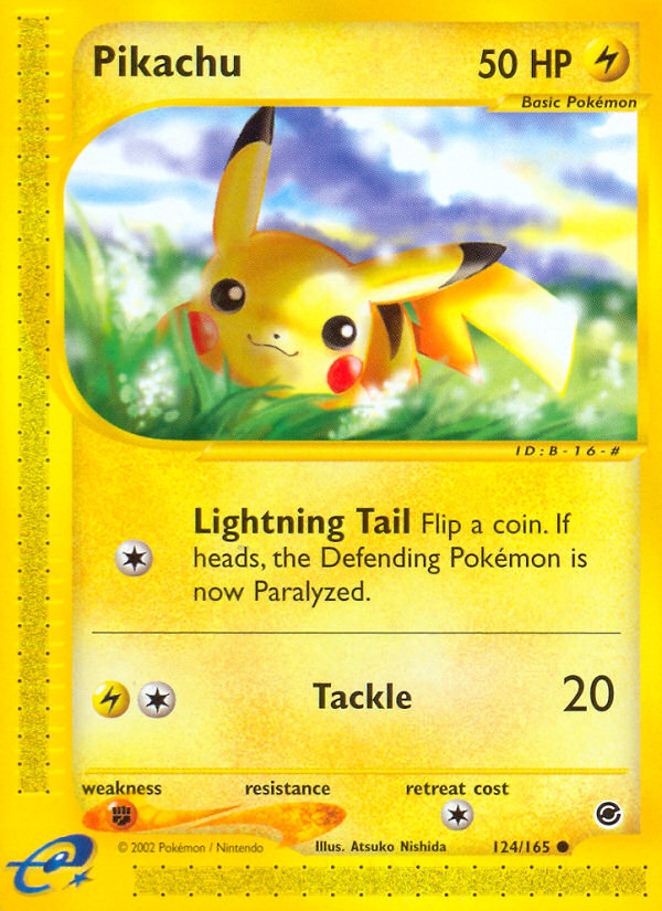 Pikachu 124/165 Common | Expedition Base Set | Pokemon Card