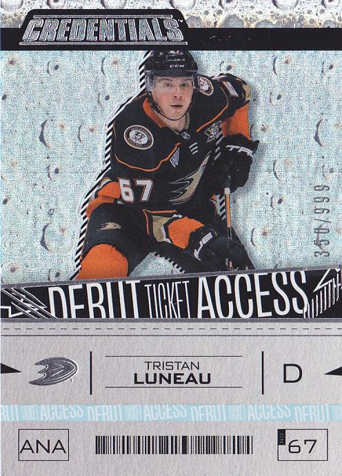 Tristan Luneau #125 Anaheim Ducks | 2023-24 Upper Deck Credentials | NHL Trading Card