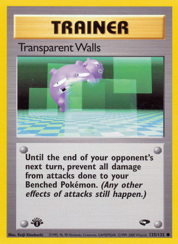 Transparent Walls 125/132 Common | Gym Challenge | Pokemon Card