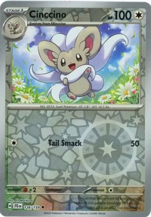 Cinccino 126/159 Reverse Holo | Journey Together | Pokemon Card