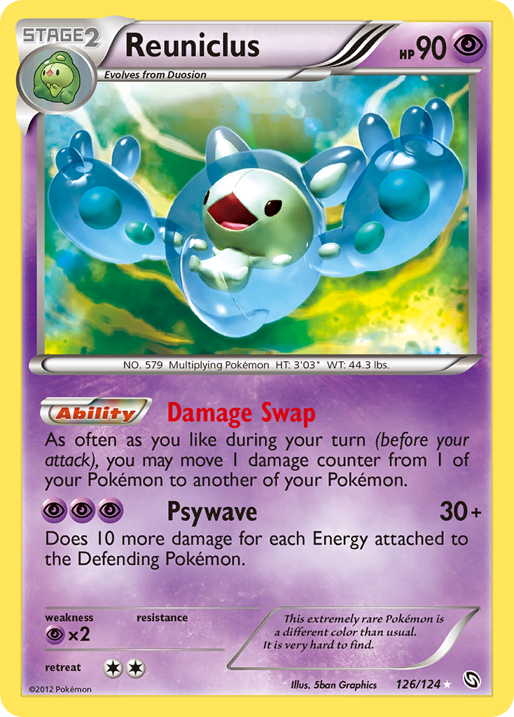 Reuniclus 126/124 Rare Secret | Dragons Exalted | Pokemon Card