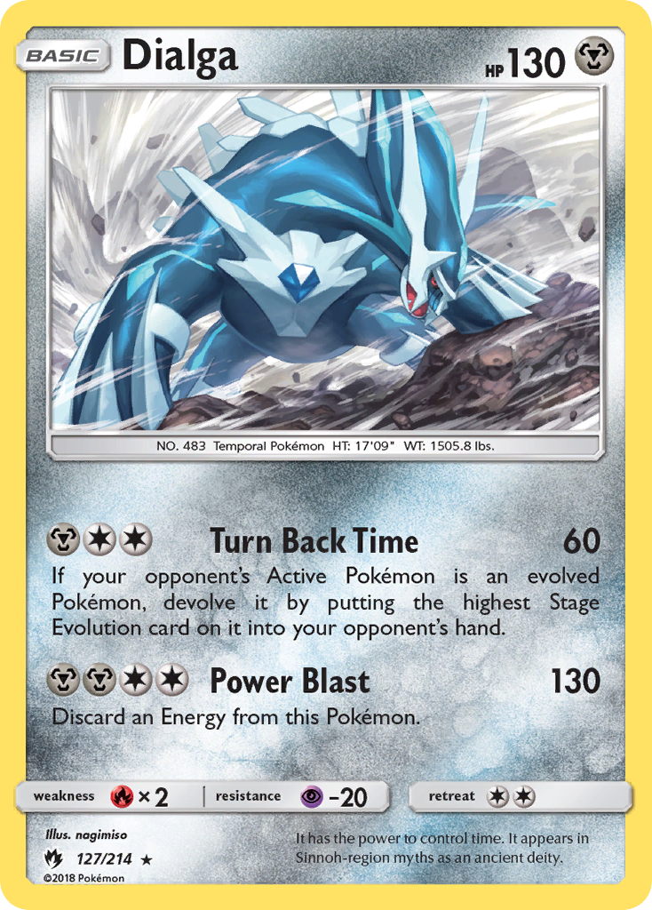Dialga 127/214 Rare Holo | Lost Thunder | Pokemon Card