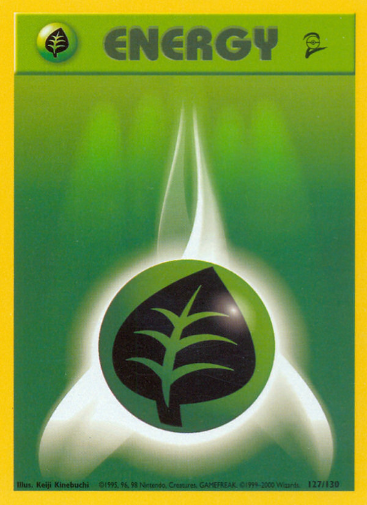 Grass Energy 127/130 | Base Set 2 | Pokemon Card