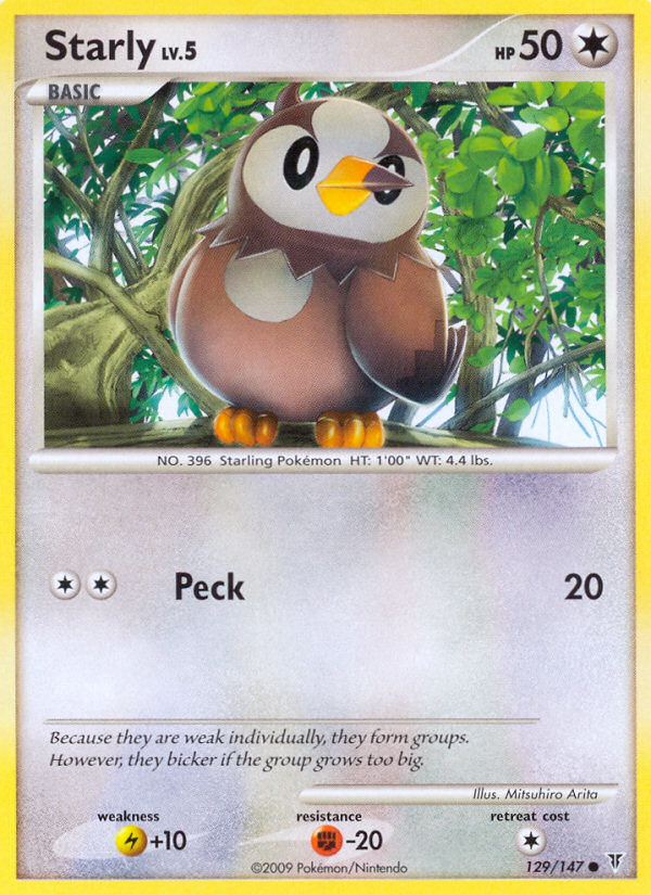 starly pokemon card value Starly 129/147 Common | Supreme Victors