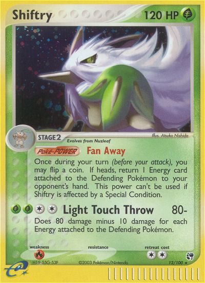 Shiftry 12/100 Rare Holo | Sandstorm | Pokemon Card