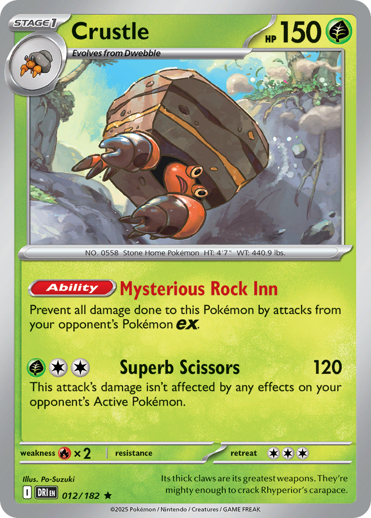 Crustle 12/182 Rare | Destined Rivals | Pokemon Card