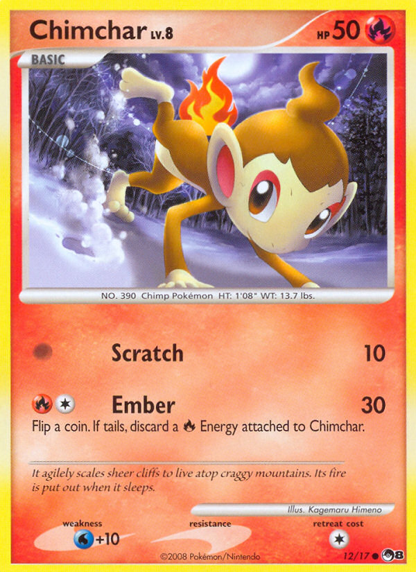 Chimchar 12/17 Common | POP Series 8 | Pokemon Card