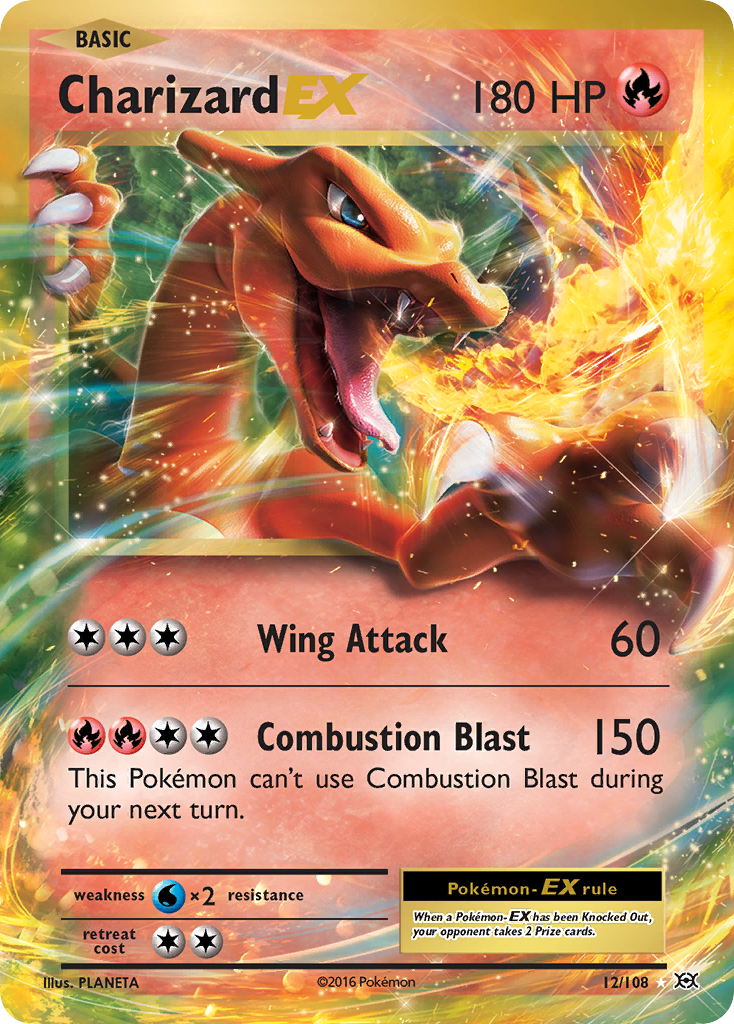 Charizard-EX 12/108 Rare Holo EX | Evolutions | Pokemon Card