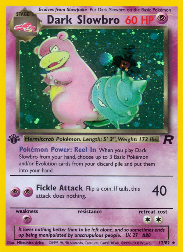Dark Slowbro 12/82 Rare Holo | Team Rocket | Pokemon Card