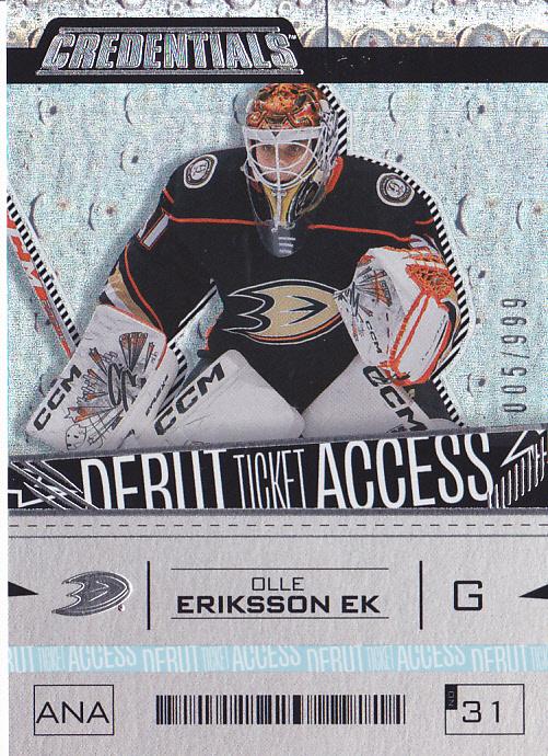 Olle Eriksson Ek #130 Anaheim Ducks | 2023-24 Upper Deck Credentials | NHL Trading Card
