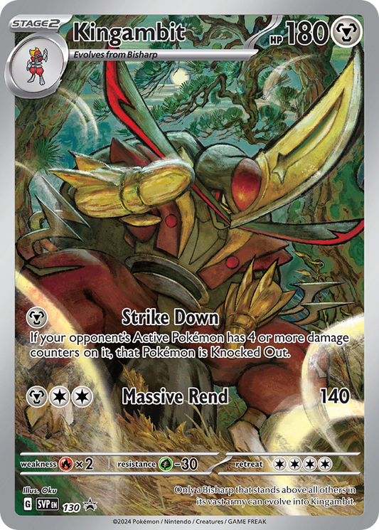 Kingambit #130 Promo | Scarlet & Violet Black Star Promos | Pokemon Card