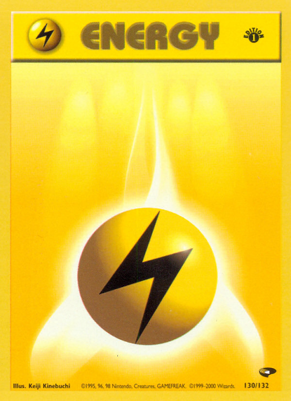 Lightning Energy 130/132 | Gym Challenge | Pokemon Card