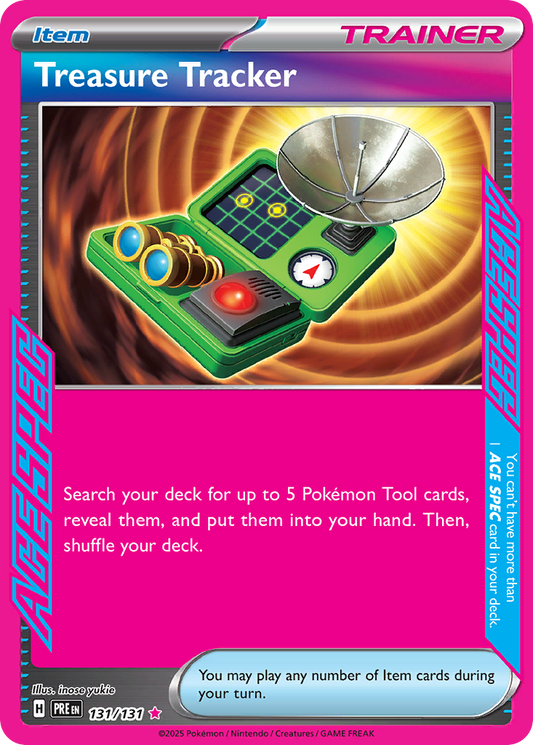 Treasure Tracker 131/131 ACE SPEC Rare | Prismatic Evolutions | Pokemon Card