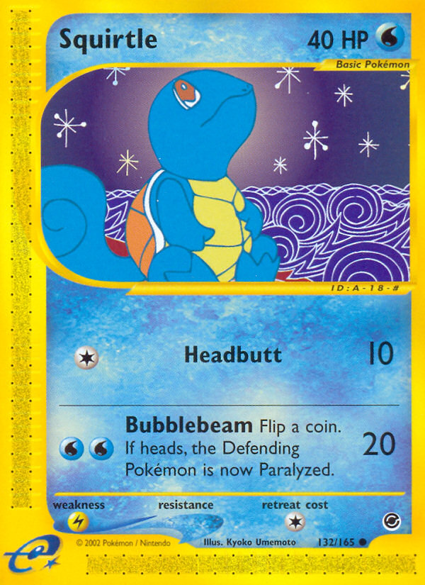 Squirtle 132/165 Common | Expedition Base Set | Pokemon Card