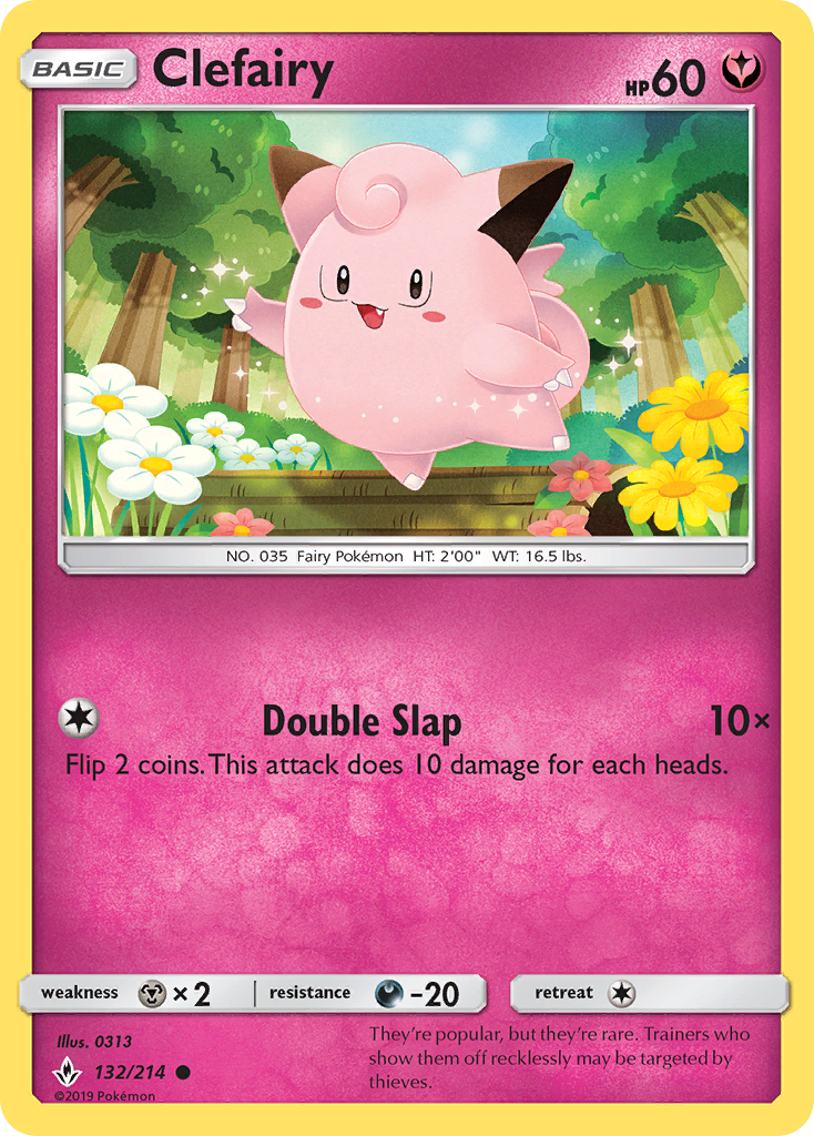 Clefairy 132/214 Common | Unbroken Bonds | Pokemon Card