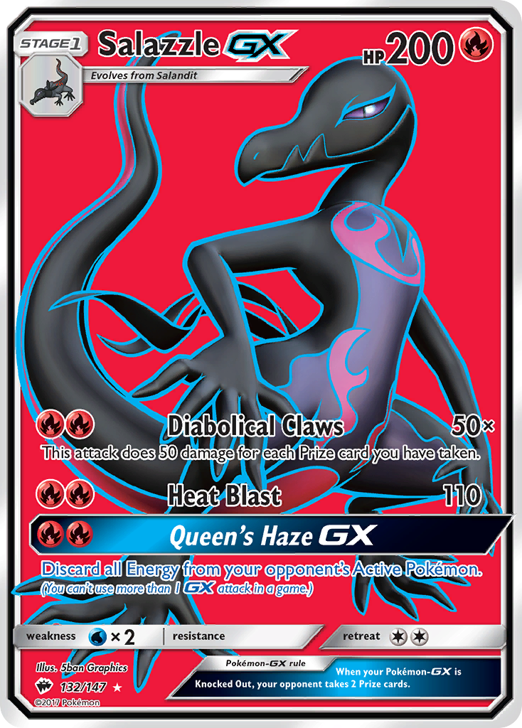 Salazzle-GX 132/147 Rare Ultra | Burning Shadows | Pokemon Card