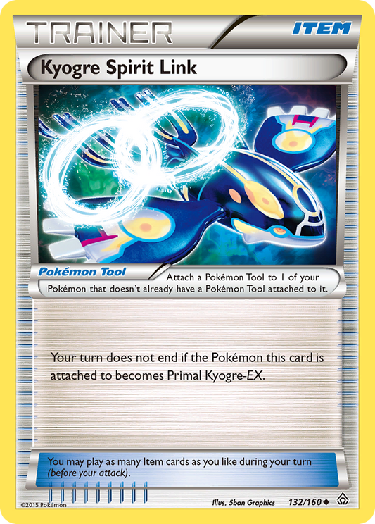 Kyogre Spirit Link 132/160 Uncommon | Primal Clash | Pokemon Card