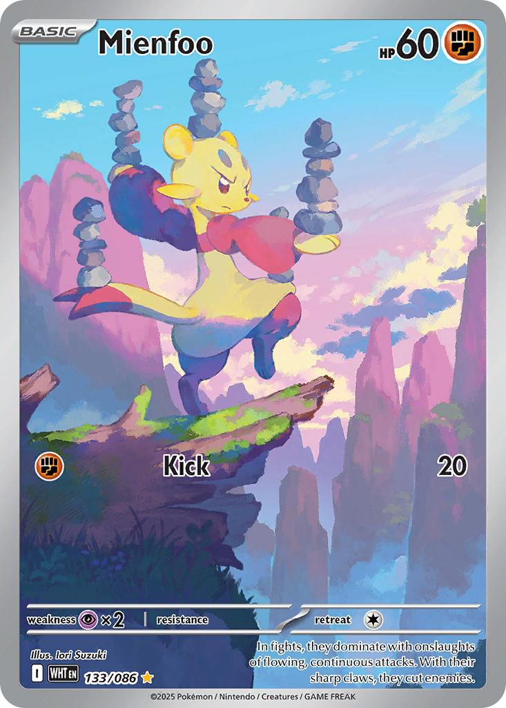 Mienfoo 133/86 Illustration Rare | White Flare | Pokemon Card
