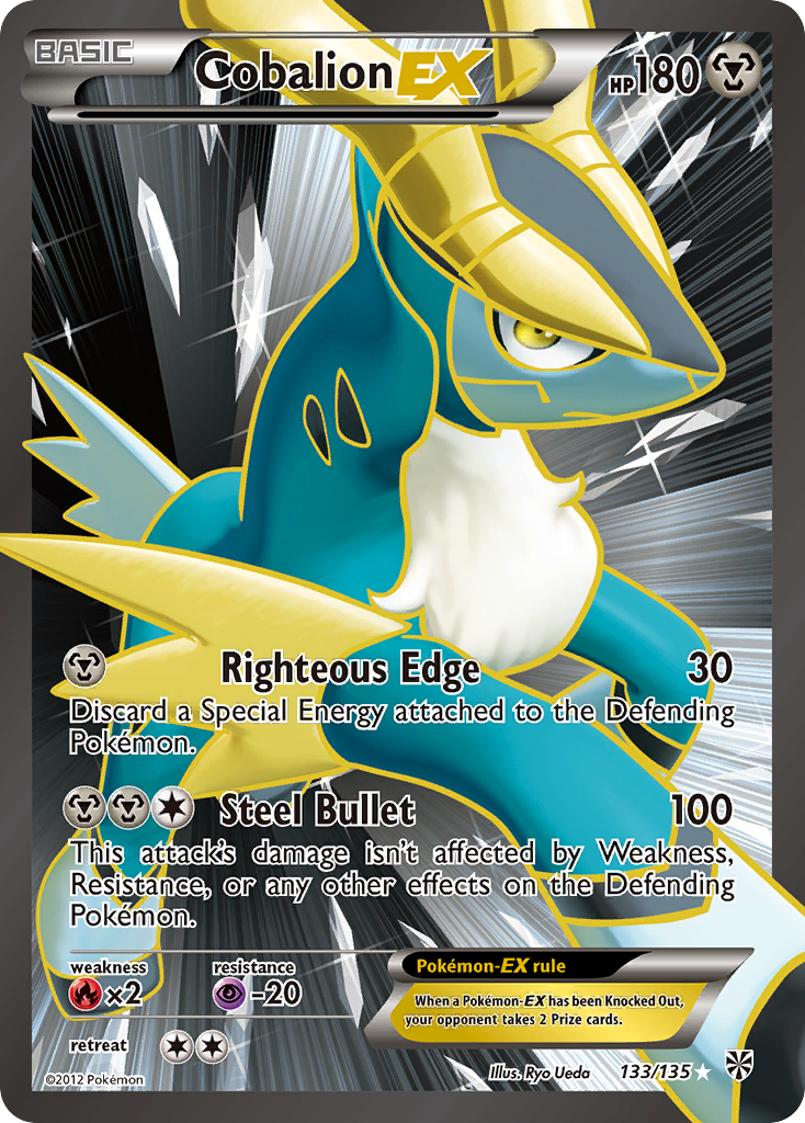 Cobalion-EX 133/135 Rare Ultra | Plasma Storm | Pokemon Card