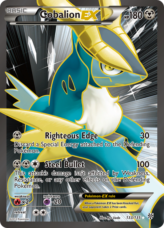 Cobalion-EX 133/135 Rare Ultra | Plasma Storm | Pokemon Card