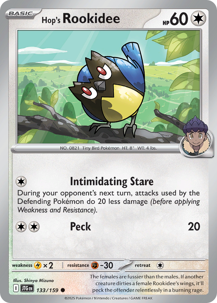 Hop's Rookidee 133/159 Common | Journey Together | Pokemon Card