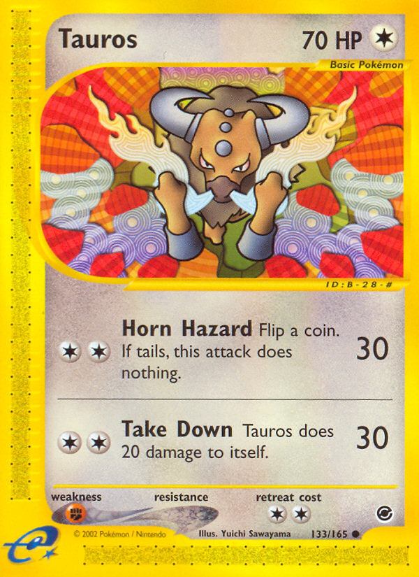 Tauros 133/165 Common | Expedition Base Set | Pokemon Card