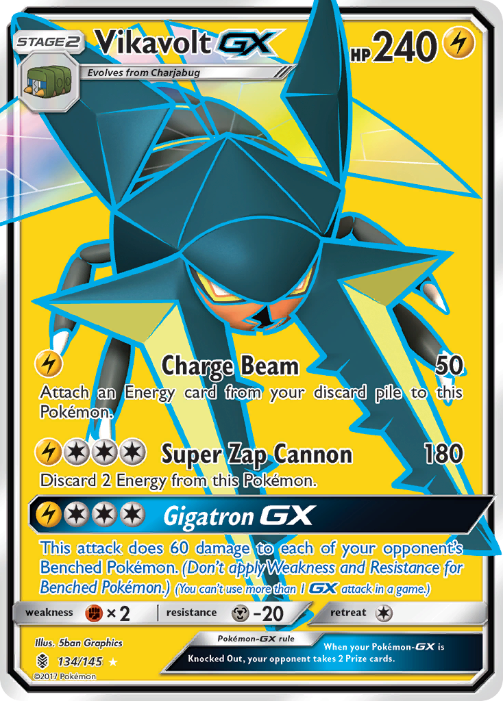 Vikavolt-GX 134/145 Rare Ultra | Guardians Rising | Pokemon Card