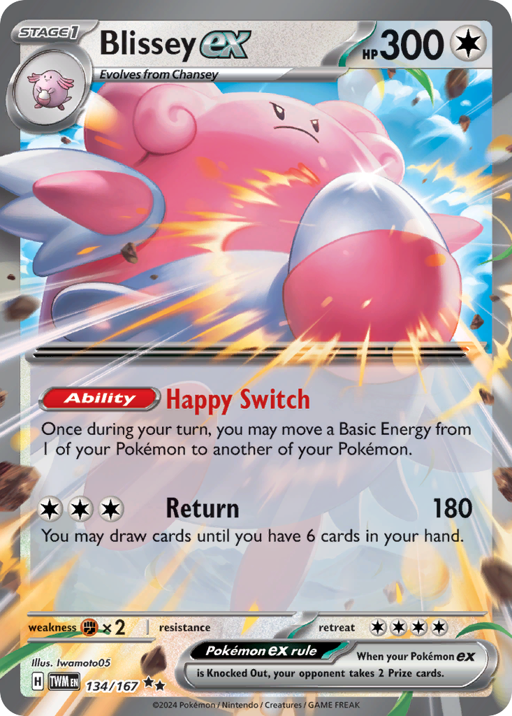 Blissey ex 134/167 Double Rare | Twilight Masquerade | Pokemon Card
