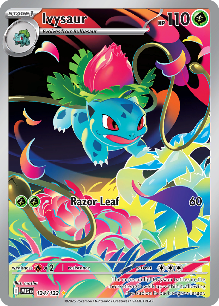 Ivysaur 134/132 Illustration Rare | Mega Evolution | Pokemon Card