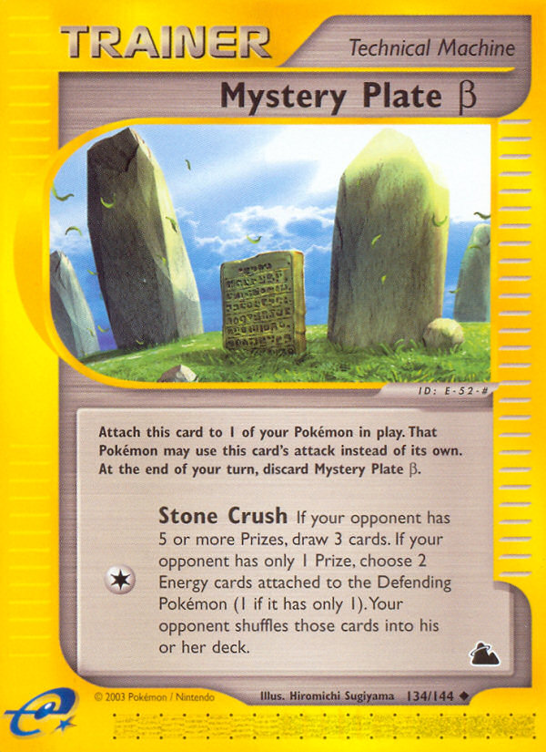 Mystery Plate β 134/144 Uncommon | Skyridge | Pokemon Card