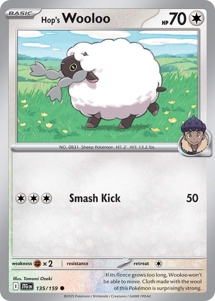 Hop's Wooloo 135/159 Common | Journey Together | Pokemon Card
