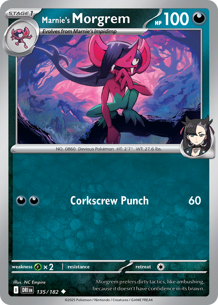 Marnie's Morgrem 135/182 Uncommon | Destined Rivals | Pokemon Card