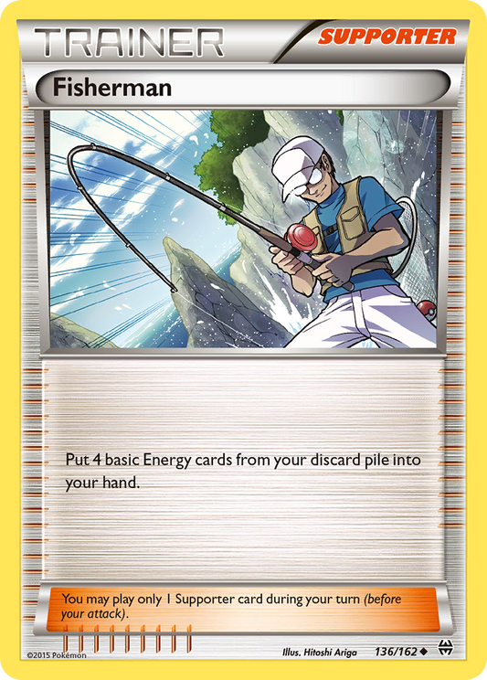 Fisherman 136/162 Uncommon | BREAKthrough | Pokemon Card
