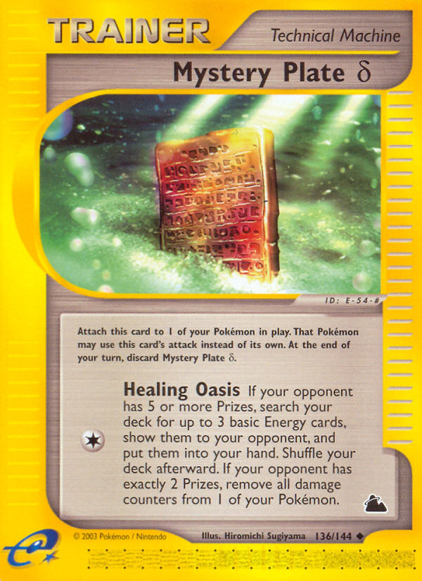 Mystery Plate δ 136/144 Uncommon | Skyridge | Pokemon Card