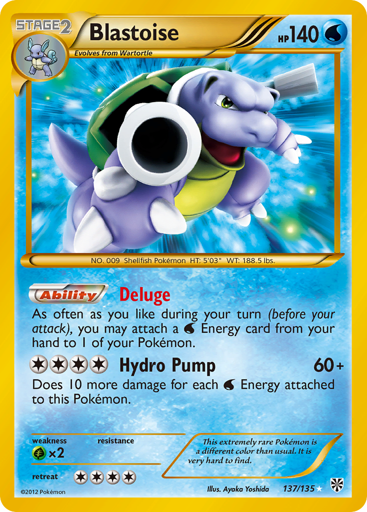 Blastoise 137/135 Rare Secret | Plasma Storm | Pokemon Card