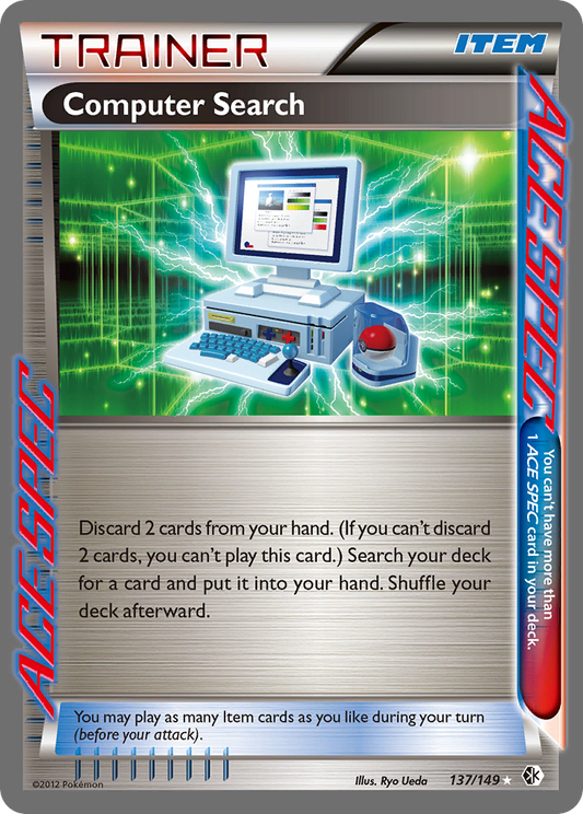 Computer Search 137/149 Rare ACE | Boundaries Crossed | Pokemon Card