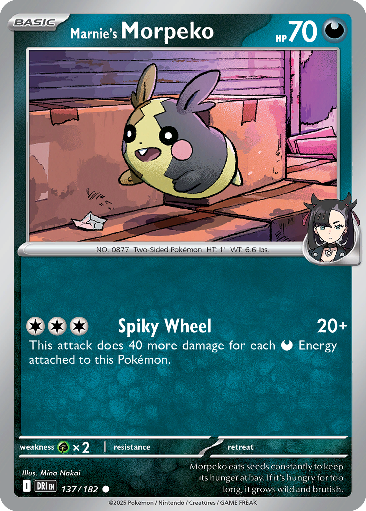 Marnie's Morpeko 137/182 Common | Destined Rivals | Pokemon Card