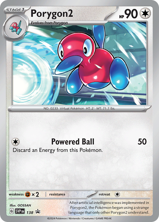 Porygon2 #138 Promo | Scarlet & Violet Black Star Promos | Pokemon Card