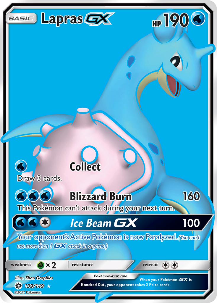 Lapras-GX 139/149 Rare Ultra | Sun & Moon | Pokemon Card