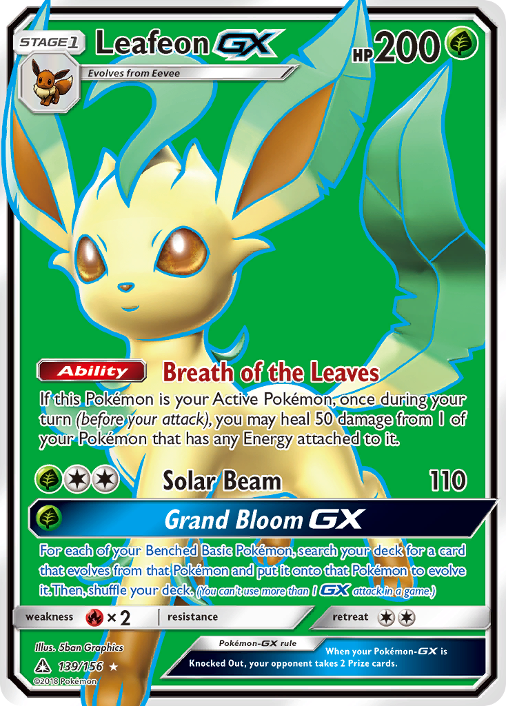 Leafeon-GX 139/156 Rare Ultra | Ultra Prism | Pokemon Card