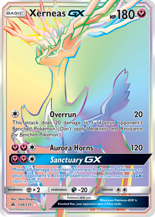 Xerneas-GX 139/131 Rare Rainbow | Forbidden Light | Pokemon Card