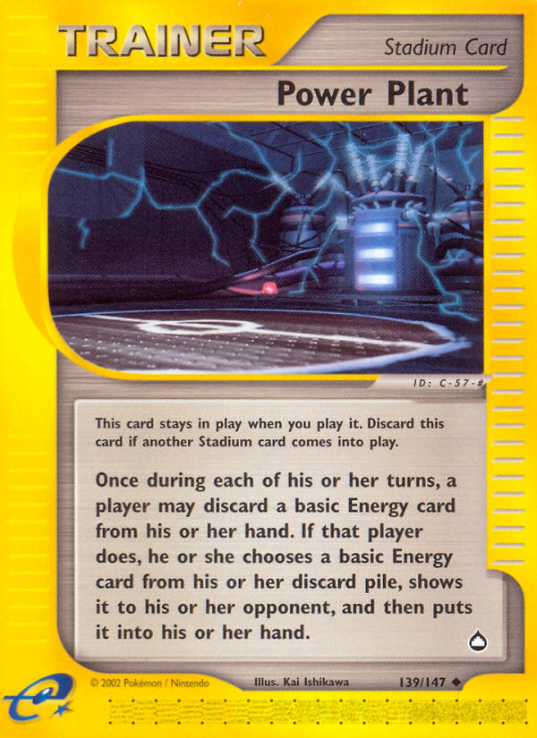 Power Plant 139/147 Uncommon | Aquapolis | Pokemon Card
