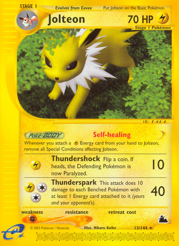 Jolteon 13/144 Rare | Skyridge | Pokemon Card