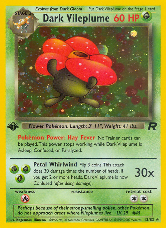 Dark Vileplume 13/82 Rare Holo | Team Rocket | Pokemon Card