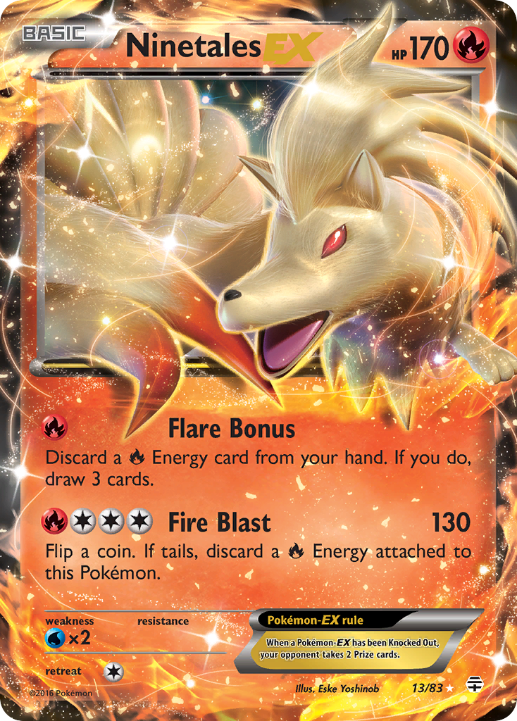 Ninetales-EX 13/83 Rare Holo EX | Generations | Pokemon Card