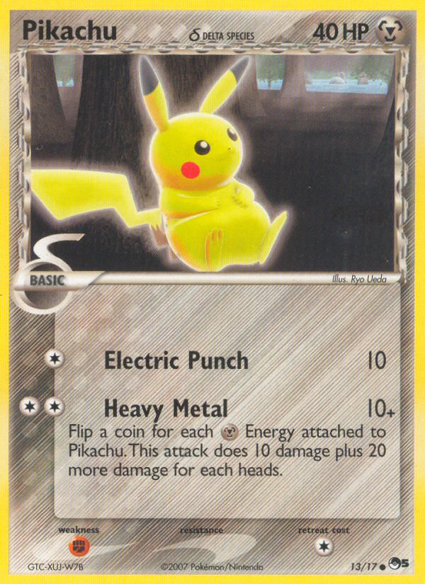 Pikachu δ 13/17 Common | POP Series 5 | Pokemon Card