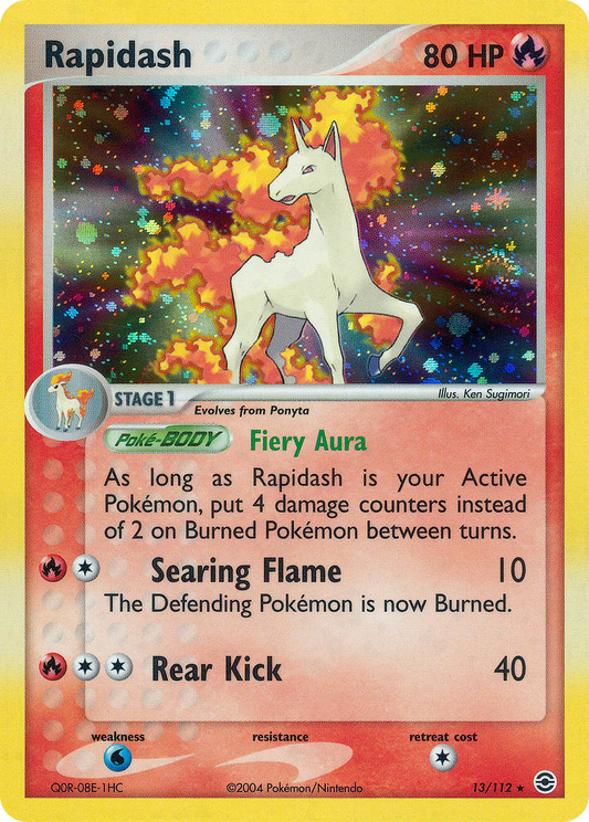 Rapidash 13/112 Rare Holo | FireRed & LeafGreen | Pokemon Card