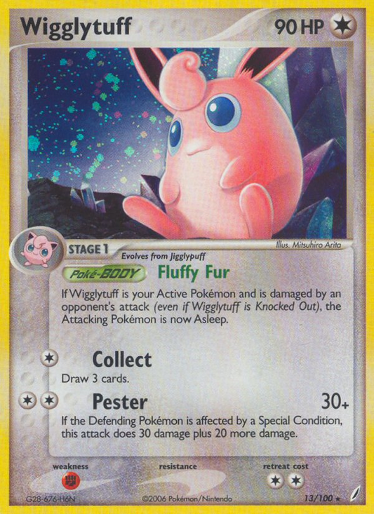 Wigglytuff 13/100 Rare Holo | Crystal Guardians | Pokemon Card