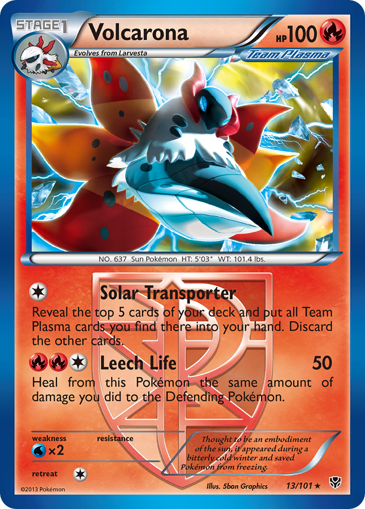 Volcarona 13/101 Rare | Plasma Blast | Pokemon Card