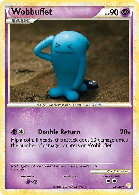 Wobbuffet 13/123 Rare Holo | HeartGold & SoulSilver | Pokemon Card